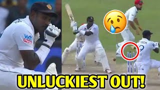 WTF UNLUCKIEST OUT Ever 4BOWLED Angelo Mathews Hit Wicket SL vs AFG Cricket News Facts [upl. by Iffar662]