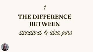 The Difference Between Standard amp Idea Pins on Pinterest [upl. by Lattie]