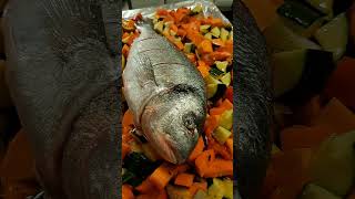 Oven baked vegetables and fish Easy recipe [upl. by Rebmat944]