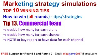 How to win Markstrat Top 10 winning tips Round 1 to 10 Tip 12 Commercial Team [upl. by Asirap218]