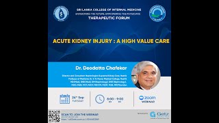 Acute Kidney Injury by Dr Deodatta Chafekar  Consultant Nephrologist [upl. by Carolann385]