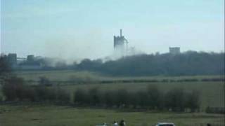 Castle Cement chimney demolition [upl. by Bang]