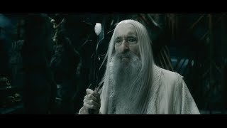 Elrond Galadriel y Saruman Vs Los Nazgûl  El Hobbit La Batalla de los Cinco Ejércitos VE [upl. by Hcirdla]