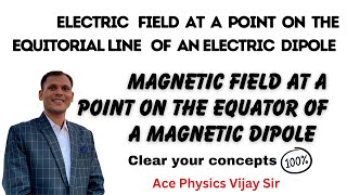 ElectricMagnetic field at a point on the Equatorial line of an ElectricMagnetic dipole [upl. by Earley566]