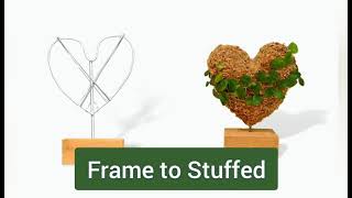 Heart Topiary Frame Stuffing Timelapse [upl. by Lassiter477]