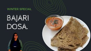 Crispy Bajri Dosa  How to make Bajara dosa  Bajara Dosa Recipe  Winter recipe [upl. by Whitman]