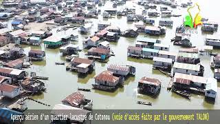 VUE AERIENNE DUN QUARTIER LACUSTRE DE COTONOU [upl. by Stew701]