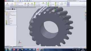 Diseño Engranaje Helicoidal Solidworks [upl. by Carroll]