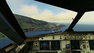 XPlane 12  Toliss A319  Arrival in Madeira  NO COMMENTARY [upl. by Yrtnej984]