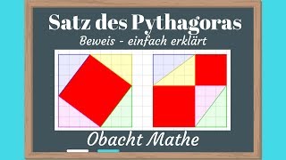 2 Beweise zum Satz des Pythagoras a²  b²  c²  schnell amp einfach erklärt  ObachtMathe [upl. by Ainegue]