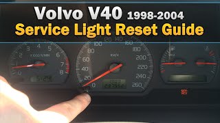 Volvo V40 Service Light Reset 1998 [upl. by Nare]