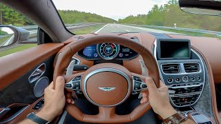 POV Aston Martin DBS Superleggera on the Autobahn [upl. by Baggott100]