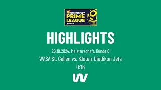 Highlights WASA St Gallen vs KlotenDietlikon Jets 016 [upl. by Edda]