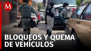 Enfrentamientos contra civiles bloqueos y quema de vehículos se desatan en el estado de Michoacán [upl. by Rfinnej]