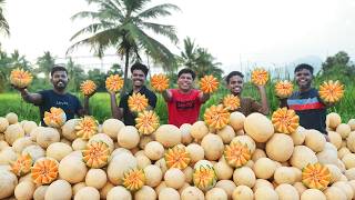 SHAMAM JUICE  Muskmelon Juice Recipe  Healthy Refreshing Drink  Village Food [upl. by Arik]