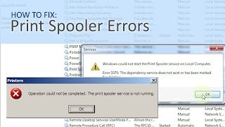 Print spooler service is not running How To Fix [upl. by Nhguaved400]