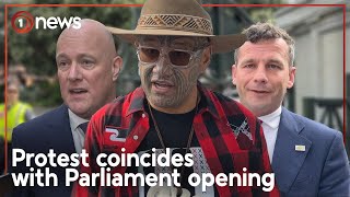 NZ Parliament opens to a day of national protest  1News [upl. by Yllim]