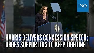 Harris delivers concession speech urges supporters to keep fighting [upl. by Clintock123]