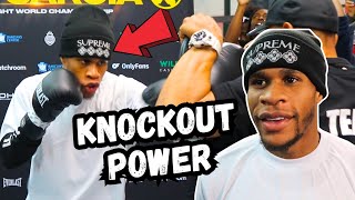 Devin Haney REVEALS KNOCKOUT POWER For Ryan Garcia Full Workout [upl. by Arbuckle]