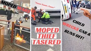 MOPED THIEF TASERED quotREPO GANGquot shut DOWN amp delivery driver TURF WARS in London [upl. by Pooley]