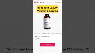 Budget to Luxury Vitamin C Serums vitaminc serums shorts drniveditadadu [upl. by Attelrac]