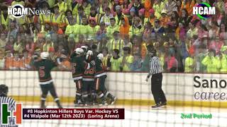 8 Hopkinton Hillers Boys Hockey defeats 4 Walpole and advances to 2223 D2 State Championship [upl. by Lehrer574]