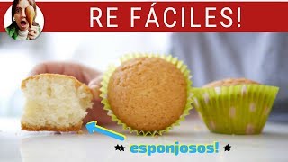 MUFFINS DE VAINILLA re fáciles [upl. by Ahsiekahs]