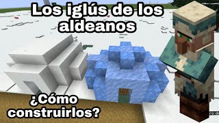 Cómo HACER 👉 LOS IGLÚS de los ALDEANOS de la TUNDRA NEVADA en MINECRAFT PARTE 2 [upl. by Dasha492]