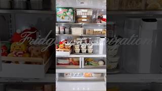 Fridge organization 🤍 home organization kitchen kitchenitems kitchentools fridge food [upl. by Yenar898]