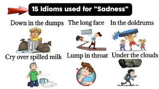 15 Idioms for quotSadnessquot with Meanings  idioms [upl. by Greiner]