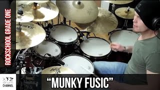 quotMunky Fusicquot Rockschool Grade 1  Dunx Drum School [upl. by Ayoral]