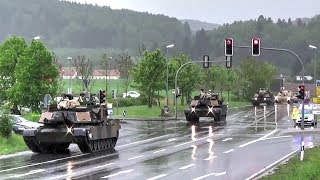 US Tanks amp Howitzers Passing Through German Town [upl. by Deaner]