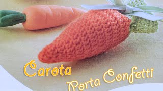 Tutorial uncinetto bomboniera sacchetto carota crochet 12 [upl. by Naillig279]