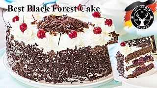 The best Black Forest Cake  How to Bake Authentic Schwarzwälder Kirschtorte [upl. by Lertnek78]