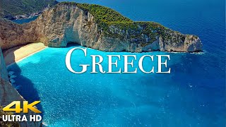 FLYING OVER GREECE 4K UHD  Amazing Beautiful Nature Scenery with Relaxing Music for Stress Relief [upl. by Macey78]