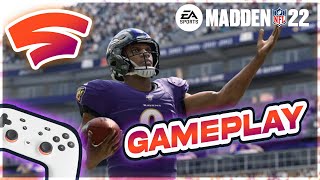 Madden 22 Google Stadia 4k Gameplay amp First Look  Did EA Hit A TOUCHDOWN In The Cloud [upl. by Yerffeg]