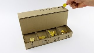 DIY Coin Sorting Machine from Cardboard [upl. by Kasper700]