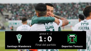 Santiago Wanderers 1 4 Vs 2 0 Deportes Temuco  Liguilla Primera B 2023  SEMI FINAL vuelta [upl. by Nesaj]