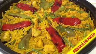 FIDEUÁ DE POLLO CON ALIOLI CASERO  Recetas de Cocina [upl. by Eisseb553]