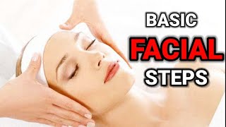 facial  facial treatment  facial tutorial step by step  basic facial steps  how to do facial [upl. by Sivra462]