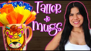 💕TALLER DECORACIÓN de MUGS 🥳Aprende a Personalizar Mugs Tazas Pocillos Paso a Paso😍 [upl. by Lucais]