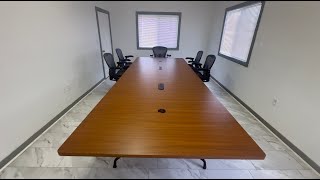 Herman Miller Eames Business Conference Table Size 60x156 amp Fully Loaded Aeron Chairs [upl. by Acceb110]