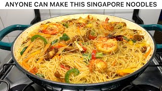 Delicious Singapore Noodles Recipe  Very Easy Chinese Noodles [upl. by Caresa]