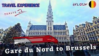 Thalys High Speed Train journey from Gare du Nord Paris to Brussels Belgium [upl. by Nasho892]