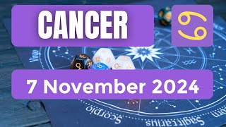 Cancer horoscope  Cancer Horoscope for Today 7 November 2024 [upl. by Yromas]