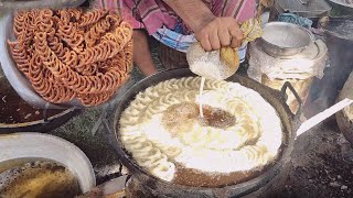 Best delicious Jilapi Making Full Process  Street Food Reviewer  Best Jilapi Recipe [upl. by Ennayhs]