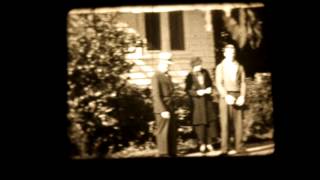 16mm Home Movie 1940 Parades Barns Dogs Farming Visalia California [upl. by Ayotas]