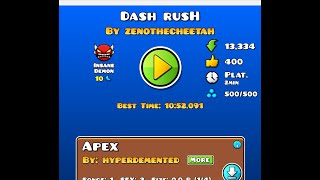 DASH RUSH INSANE DEMON Geometry Dash [upl. by Shiverick552]