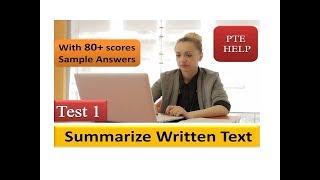 PTE Summary Writing Test 1 with 80 scores sample answers [upl. by Cordalia]