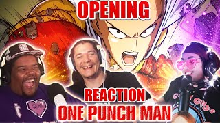 One Punch Man OPENING REACTION 1  Group First Reaction [upl. by Leahcimauhsoj794]